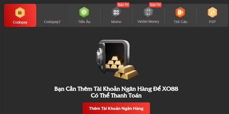XO88 cung cấp cho người chơi đa dạng các hình thức nạp tiền XO88 cung cấp cho người chơi đa dạng các hình thức nạp tiền