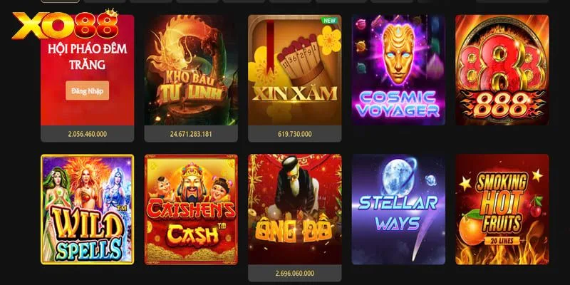 Giao diện của Game Slots đẹp mắt, ấn tượng