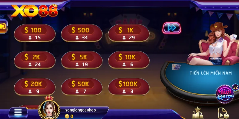 Tiến lên là một trong các game bài XO88 ăn khách số 1 Tiến lên là một trong các game bài XO88 ăn khách số 1