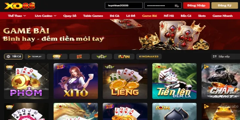 Top 4 game bài mới nhất XO88 đáng để trải nghiệm