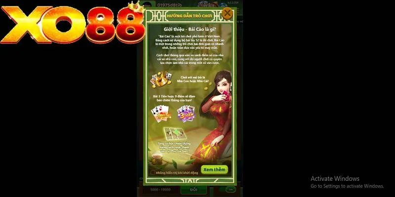 Người chơi sẽ tính tổng điểm 3 lá bài trên tay nhận được để phân thắng thua