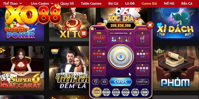 Xóc đĩa 3D tại XO88 thiết kế đồ họa đẹp, âm thanh sinh động Xóc đĩa 3D tại XO88 thiết kế đồ họa đẹp, âm thanh sinh động